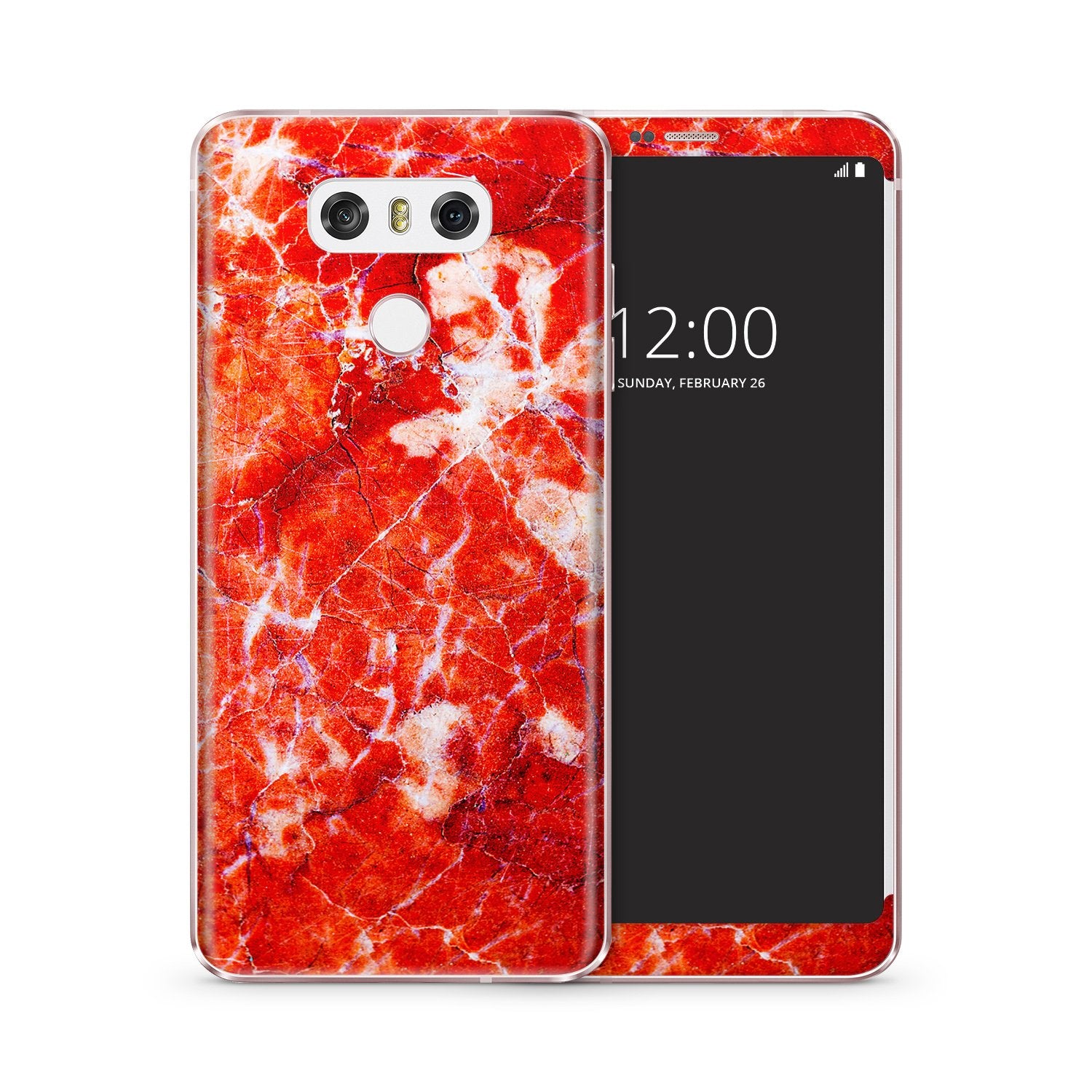 RED MARBLE LG vinyl skin