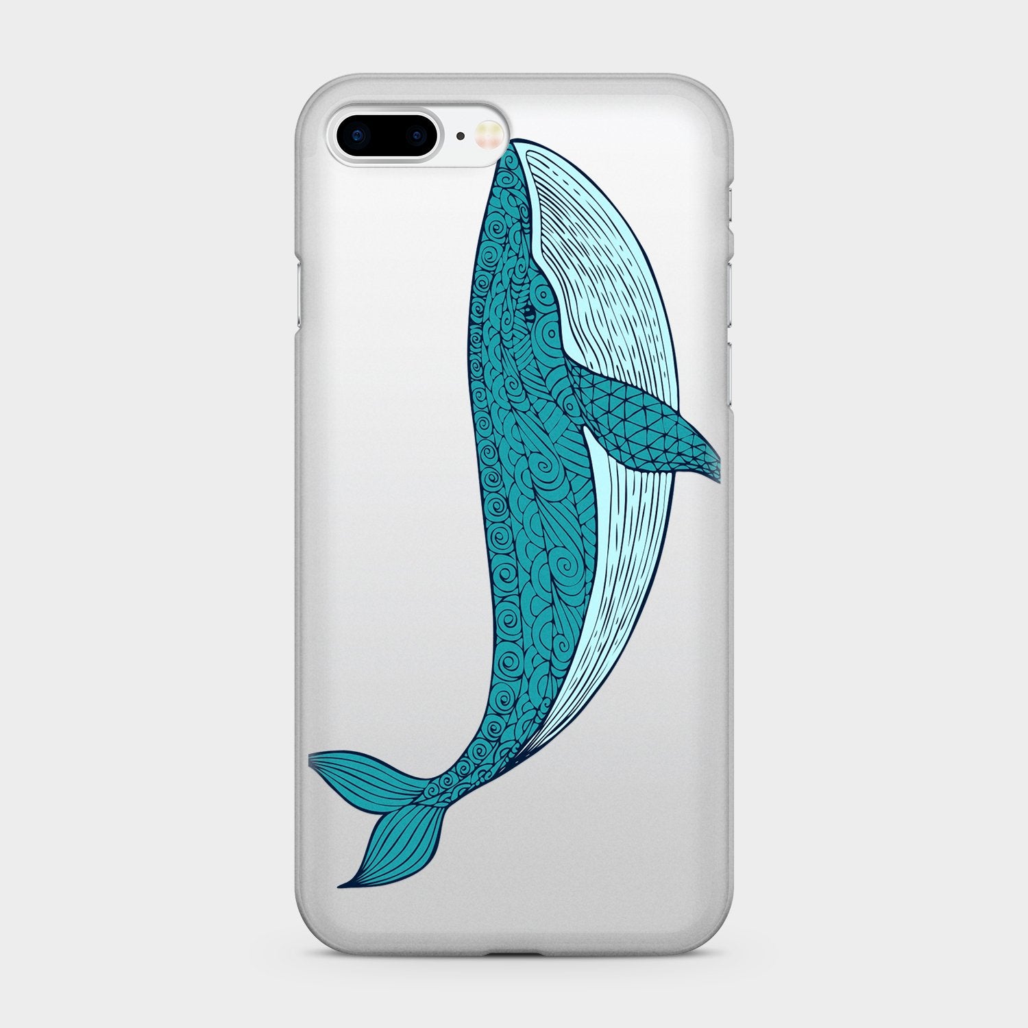 WHALE clear iPhone case (D38)
