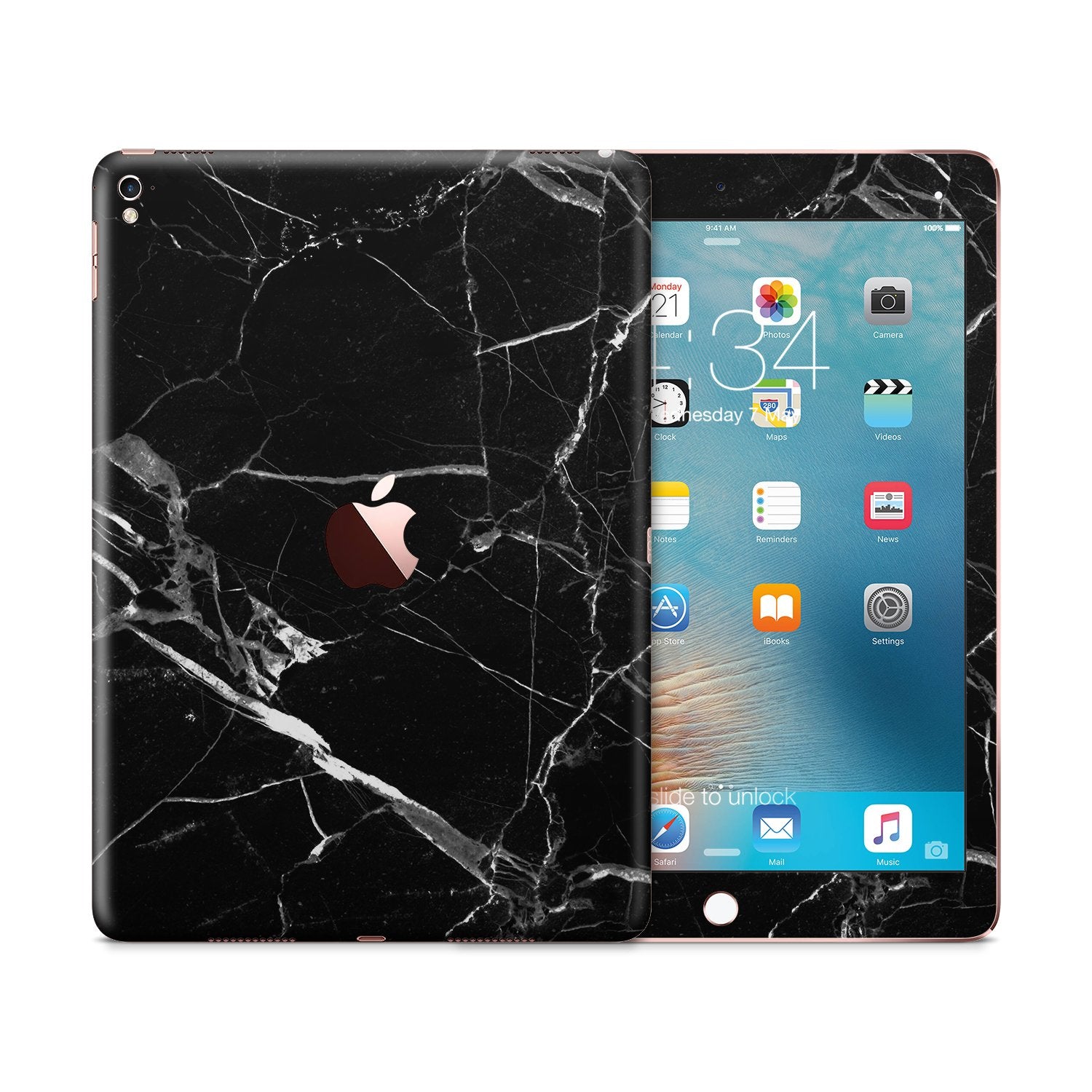 BLACK MARBLE Ipad tablet vinyl skin