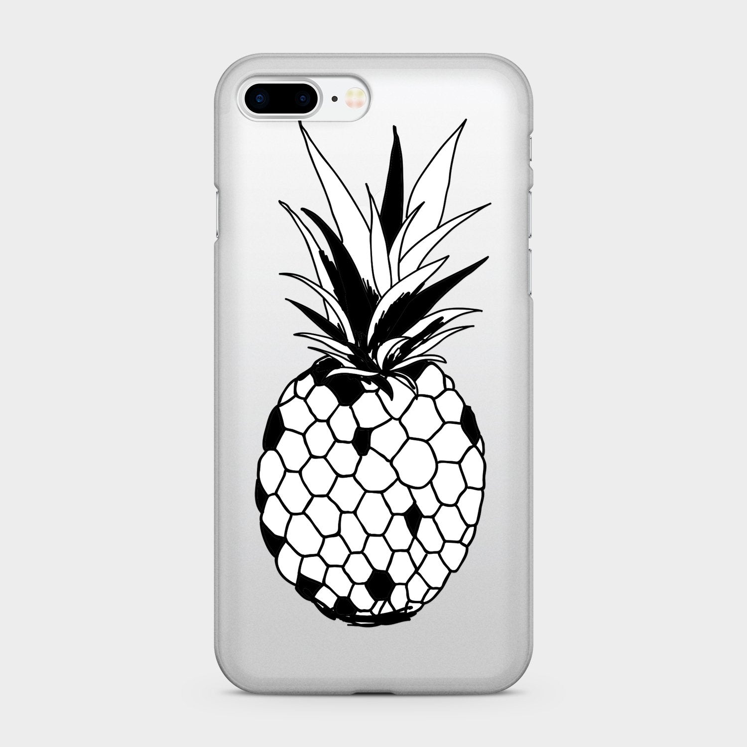 WHITE PINEAPPLE clear iPhone case (D5)
