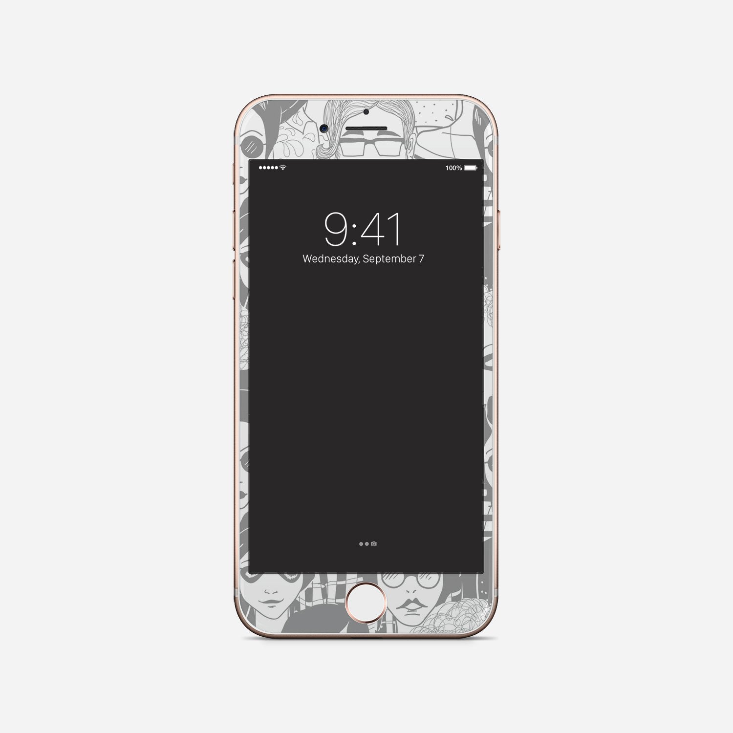 PEOPLE IN GREY Iphone/ Ipod vinyl skin