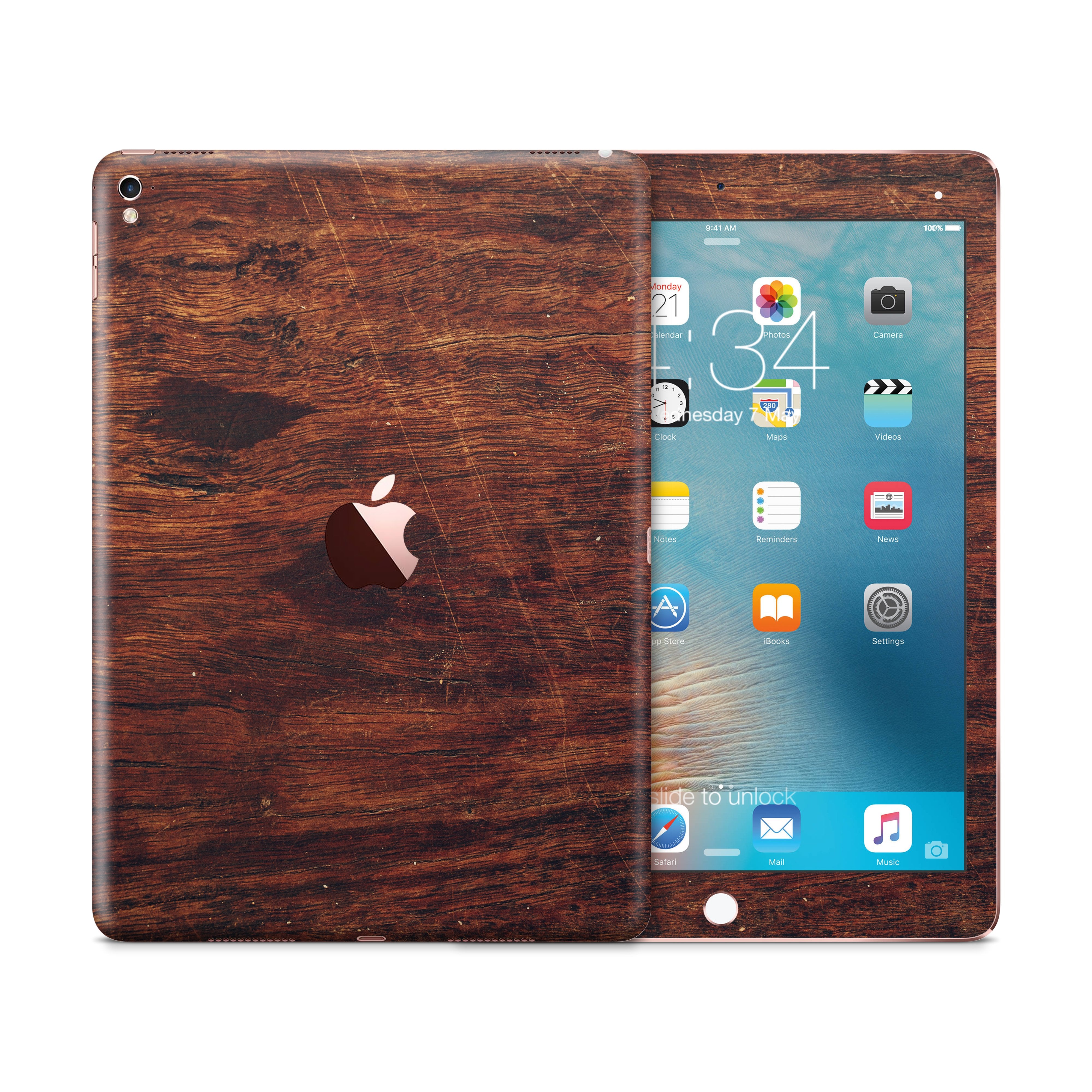 BROWN WOOD v4 Ipad tablet vinyl skin