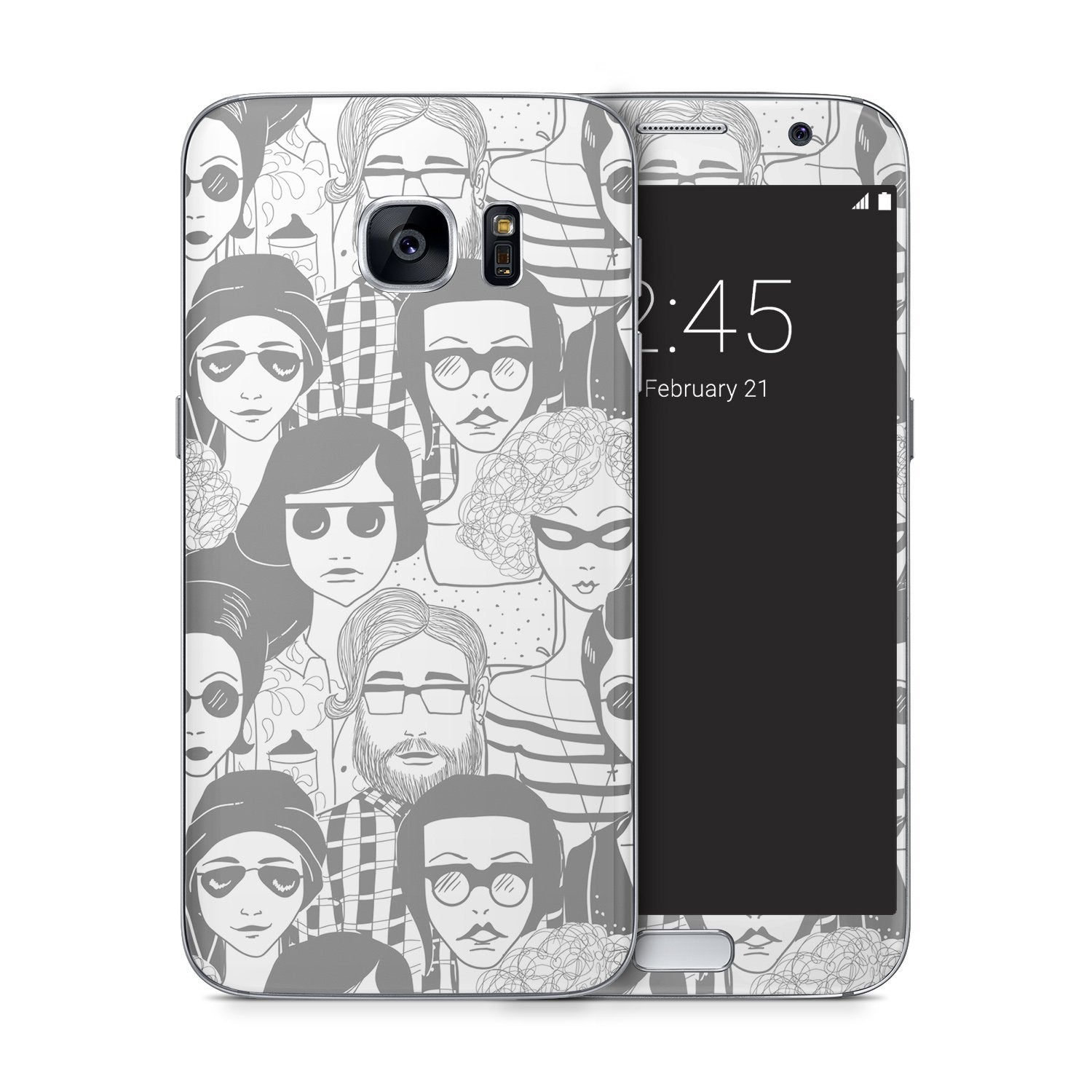 PEOPLE IN GREY Samsung vinyl skin