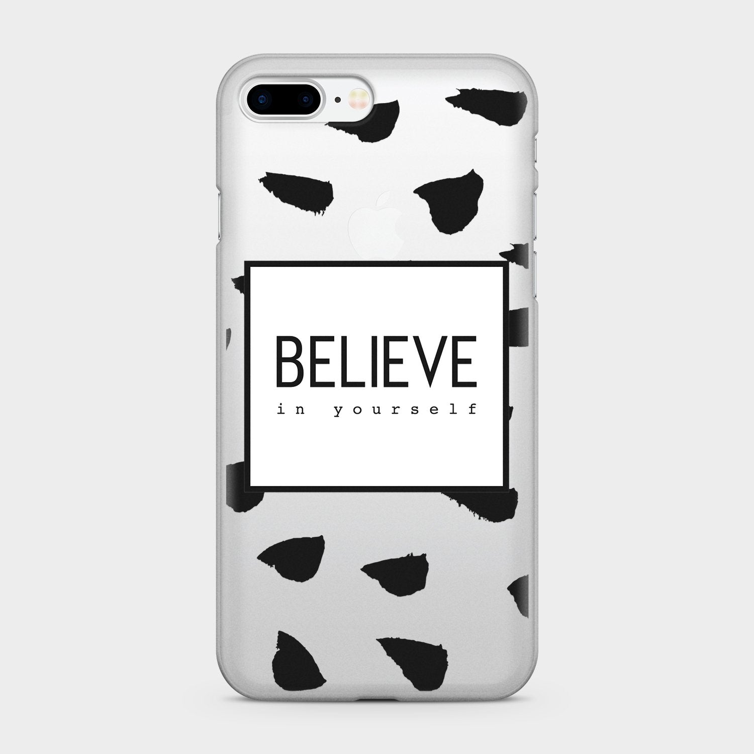 BELIEVE IN YOURSELF clear iPhone case (D35)