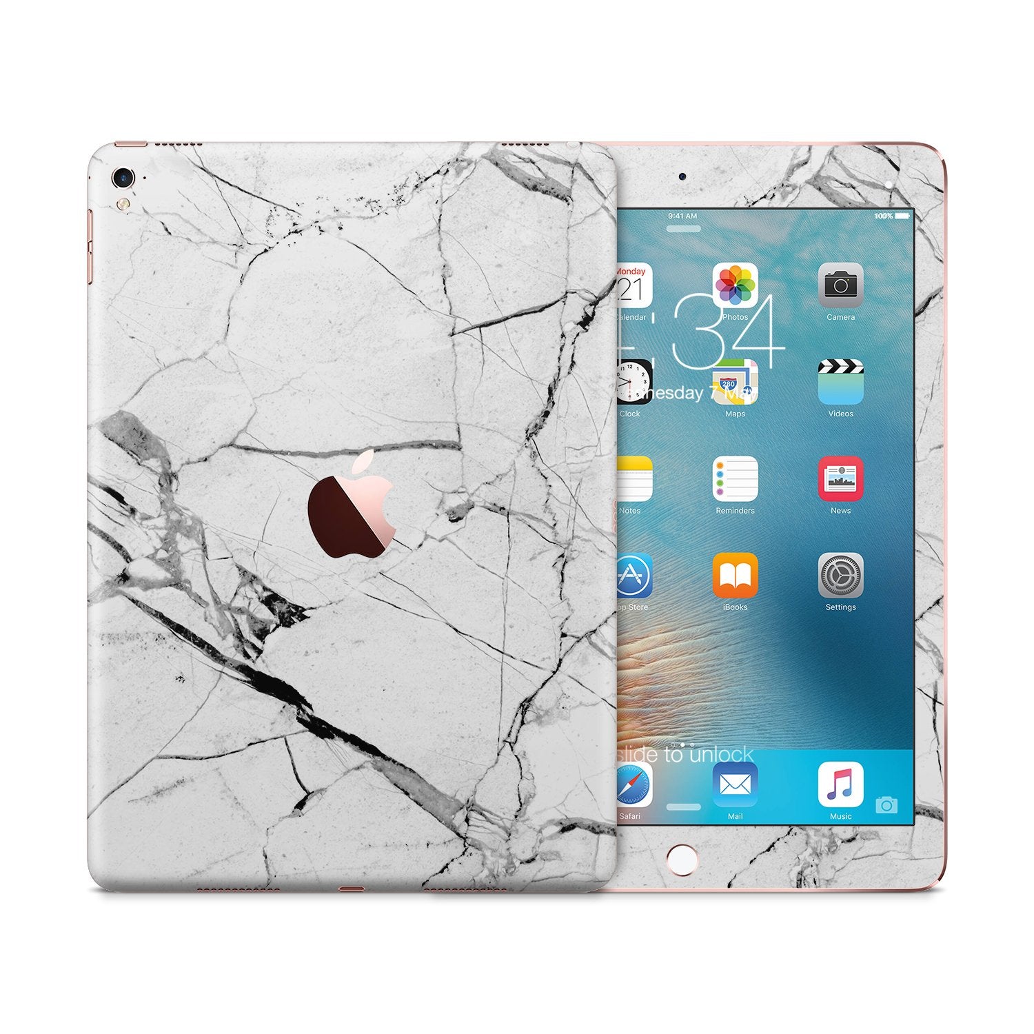 WHITE MARBLE v2 Ipad tablet vinyl skin