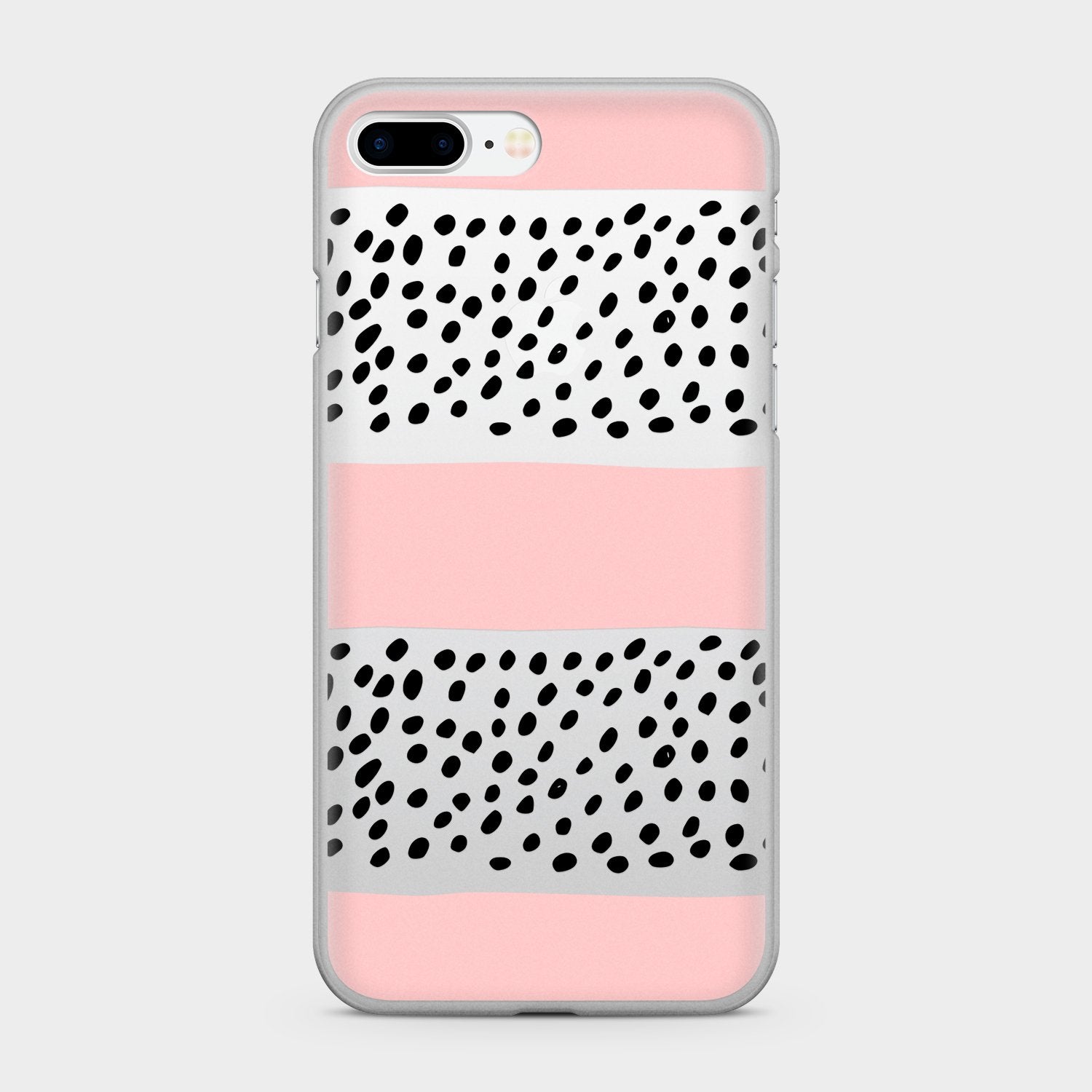 STRIPES & DOTS clear iPhone case (D51)