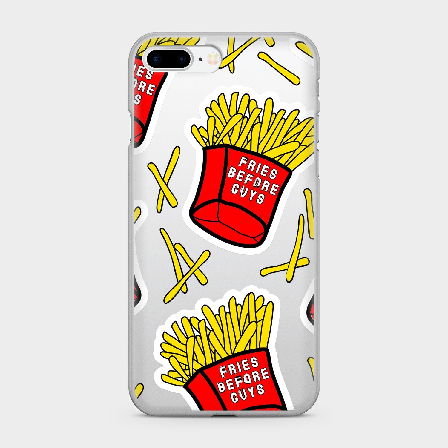 FRIES BEFORE GUYS clear iPhone case (D52)