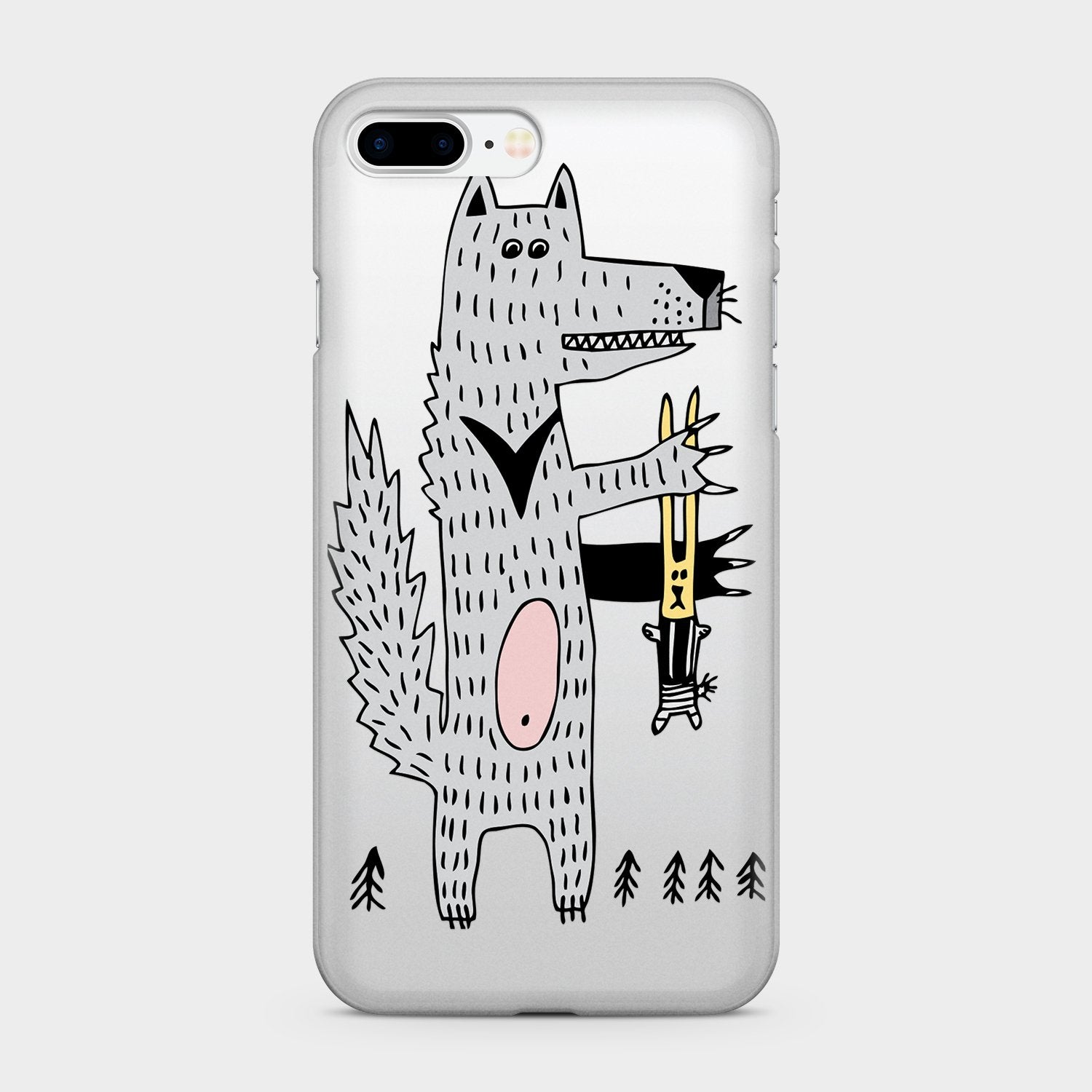WOLF clear iPhone case (D58)