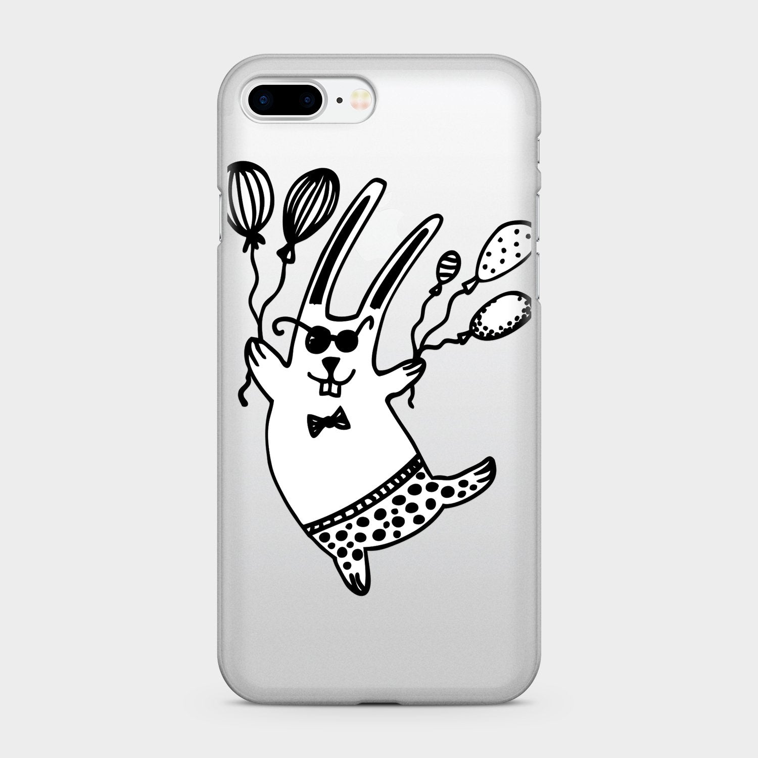 BALLOON RABBIT clear iPhone case (D59)