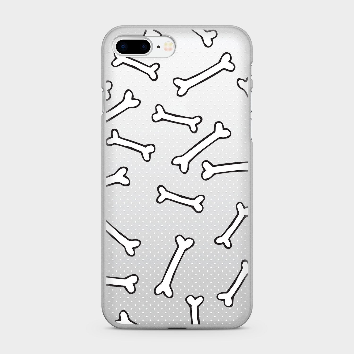 BONES clear iPhone case (D62)