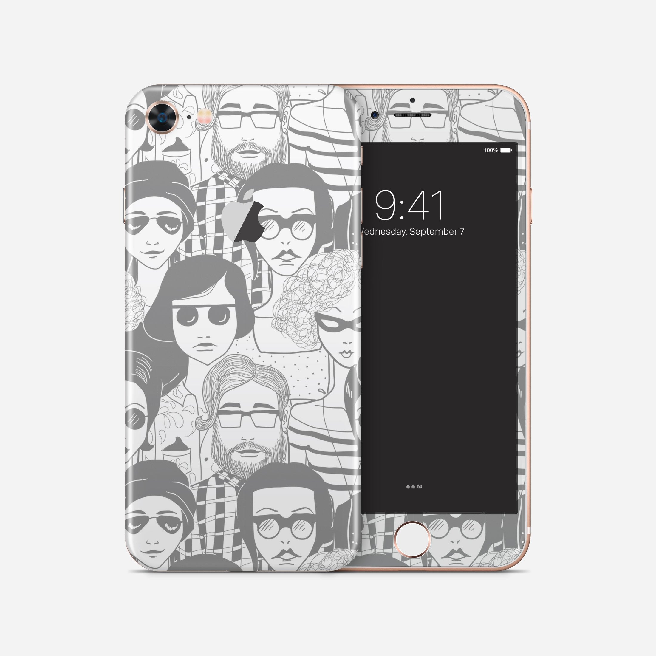 PEOPLE IN GREY Iphone/ Ipod vinyl skin